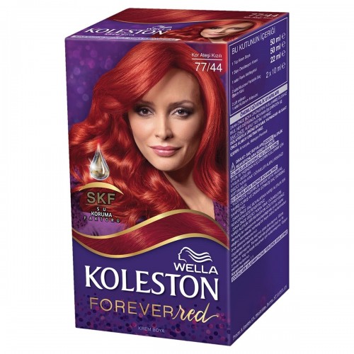 KOLESTON HAIR DYE 77/44 FIRE RED * 3