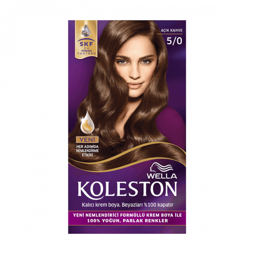 KOLESTONHAIR DYE 5/0 LIGHT BROWN * 3