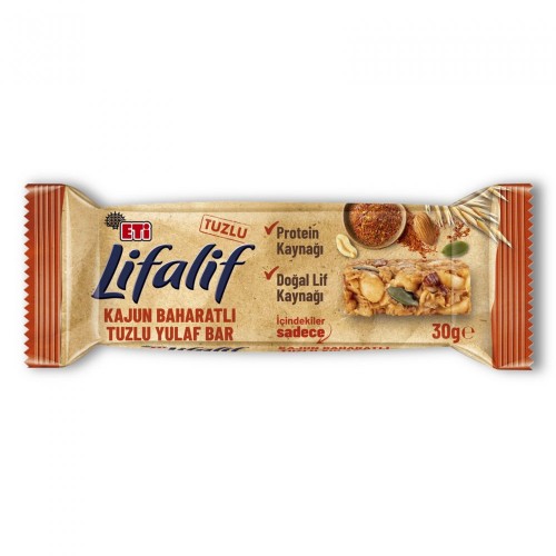 ETİ (5481181)LİFALİF TUZLU KAJUN BAR 30 GR*16