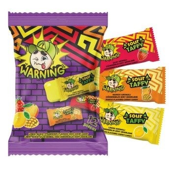 DK.WARNİNG 8,5 GR EKŞİLİ TAFFY ŞERİT ŞEKER*24