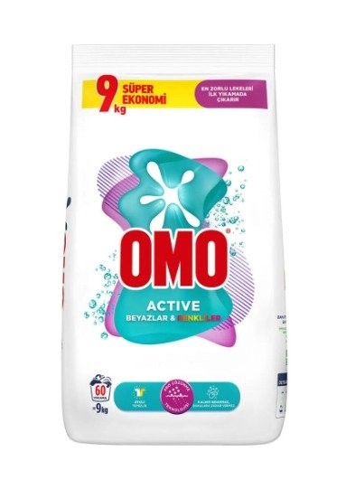 OMOMATİK ACTIVE 9 KG RENKLİ & BEYAZ*1