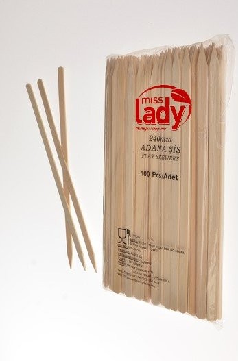 MISS LADY 100 Pcs ADANA Skewers 25 CM x 9.00mm*50