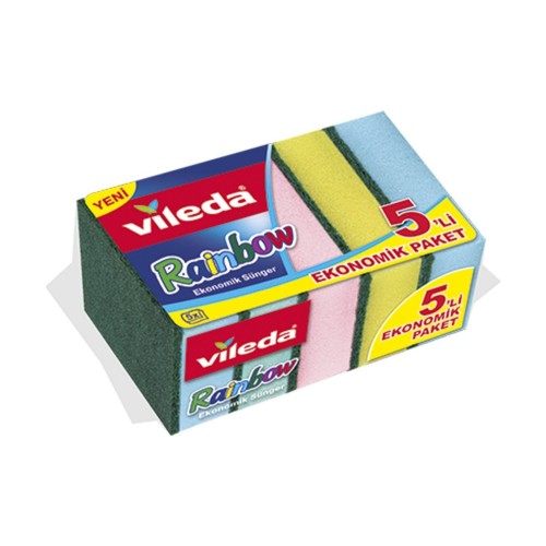 VILEDA SCR.SPONGE RAINBOW 5LI*40