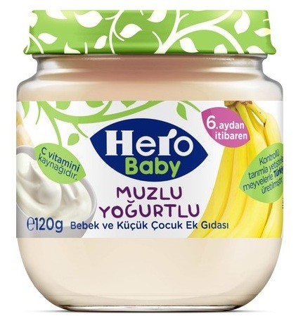 ÜLKER PRÉBIOTIQUE HERO BABY POT DE YAOURT À LA BANANE *6