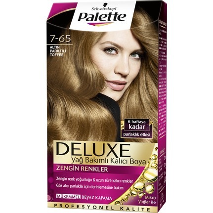 PALETTE DELÜXE 7-65 * 3 Hair Dye GOLD SHINY TOFFEE * 3