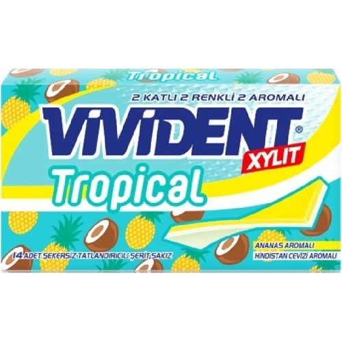 VIVIDENT WALLET Pineapple and Coconut Flavored * 18