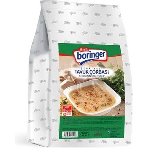 K.BORİNGER 3 KG ŞEHRİYELİ TAVUK ÇORBASI POŞET*4