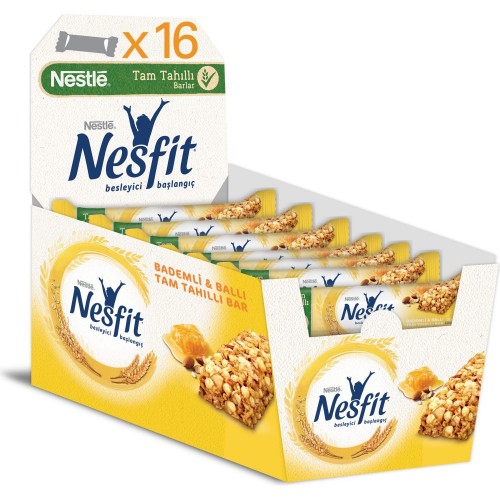 NESTLE NESFIT BAR HONEY ALMOND WHOLE GRAIN 23,50 GR*16