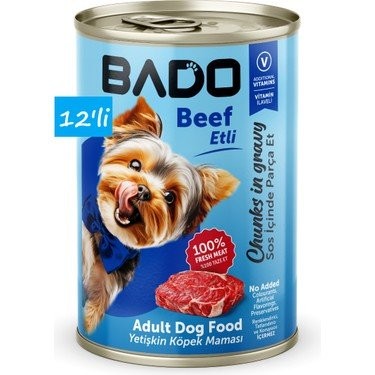 BADO 400 GR YETİŞKİN YAŞ KÖPEK MAMASI ETLİ*12