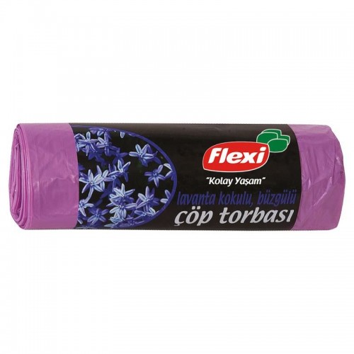 FLEXİ BÜZ.ÇÖP TORBASI 10'LU ORTA BOY LAVANTA*25