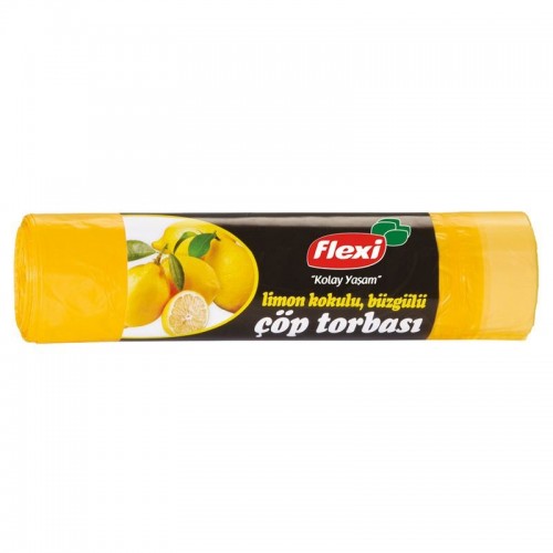 FLEXİ BÜZ.ÇÖP TORBASI 10'LU BÜYÜK BOY LİMON*20