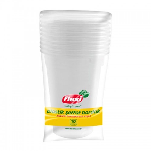 FLEXİ ŞEFFAF BARDAK 10'LU*240