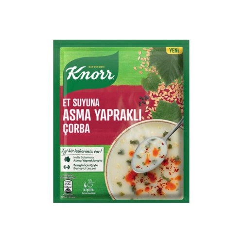 KNORR ÇORBA ET SUYUNA ASMA YAPRAKLI*12