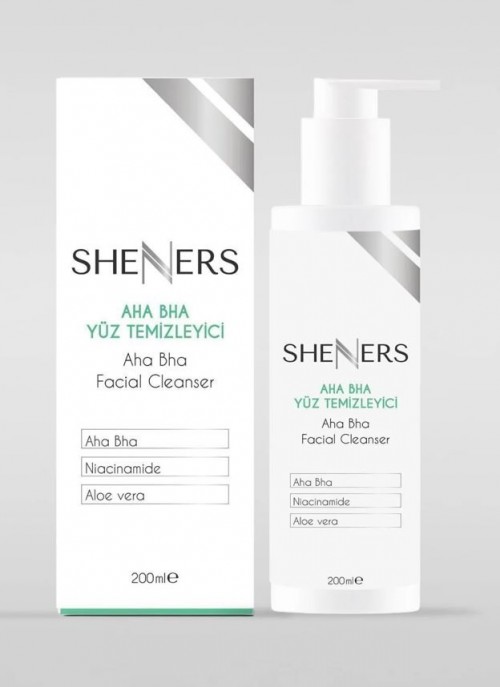 SHENERS 200 ML AHA BHA PURIFYING FACE CLEANSER GEL*12
