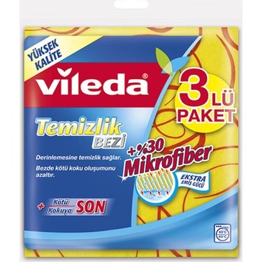 VİLEDA SARI TEMİZLİK BEZİ 3'LÜ *10***