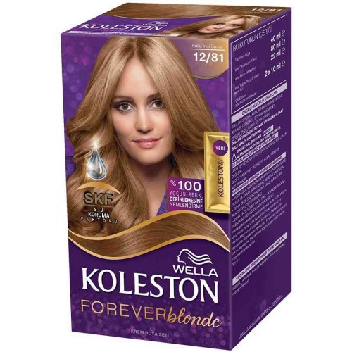 KOLESTON HAIR DYE 12/81 ASHLED PEARL YELLOW * 3