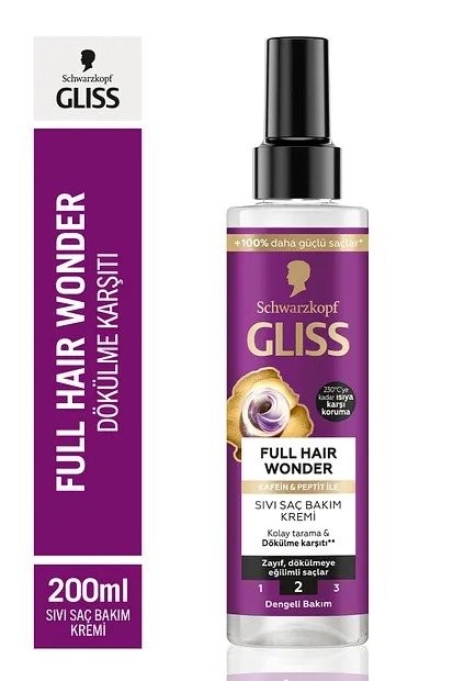 GLİSS 200 ML SIVI SAÇ KREMİ FULL HAIR WONDER*6