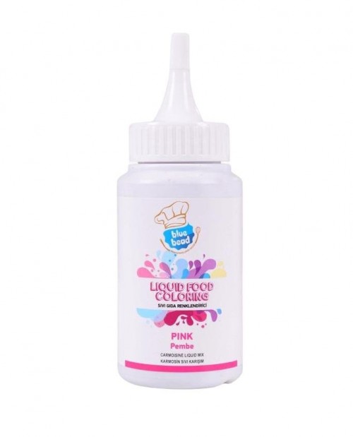 BLUE BEAD 150 ML LIQUID FOOD DYE PINK*12