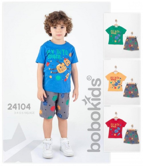 BOY PRINTED SUIT T-SHIRT SHORTS