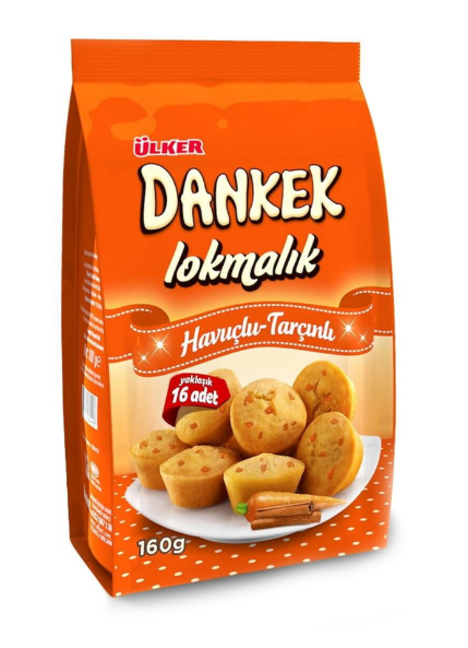 ÜLKER(643-08) DANKEK LOKMALIK HAVUÇ-TARÇIN 160GR*10