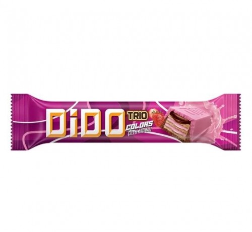 ÜLKER (1317-06)DİDO TRİO ÇİLEKLİ ÇİKOLATA GOFRET 36,5 GR*24