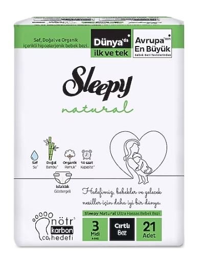 SLEEPY SINGLE NATURAL-COMP JUMBO MIDI 21 PCS (NO:3)*6
