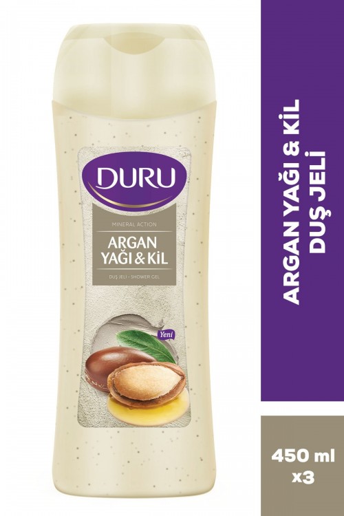 DURU DUŞ JELİ 450 ML ARGAN YAĞ VE KİL*12