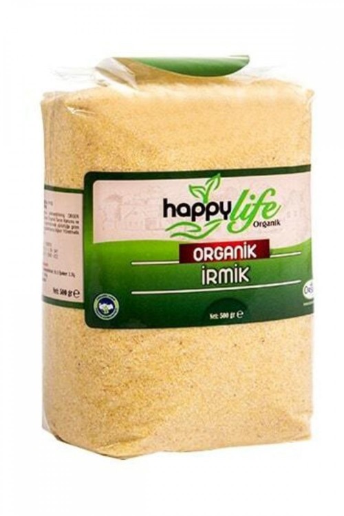 HAPPY LİFE 500 GR ORGANİK İRMİK *12