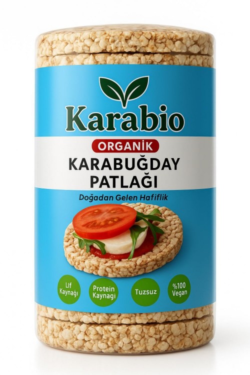 KARABİO 90 GR ORGANİK KARABUĞDAY PATLAĞI*15