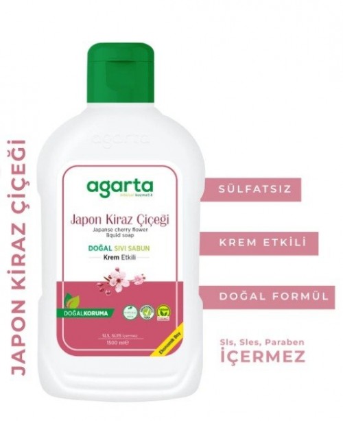 AGARTA 1.500 ML NATURAL LIQUID SOAP JAPANESE CHERRY*6
