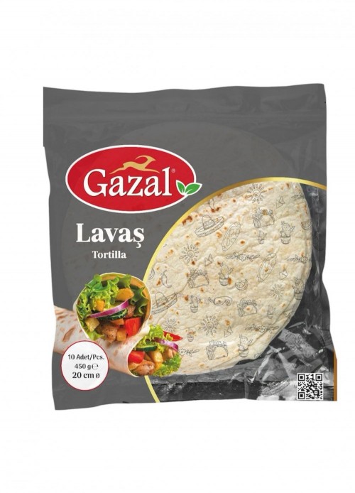GAZAL TORTILLA 20 CM (40GR*10PCS)450 GR*12