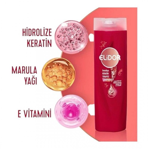 ELİDOR 400 ML ŞMP KERATİN*6 (PEMBE)