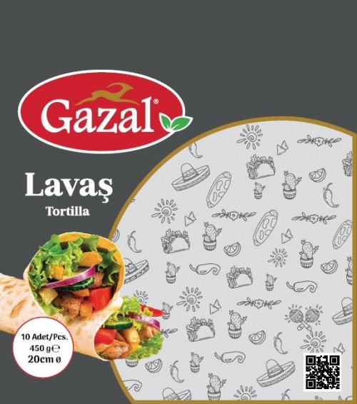 GAZAL TORTILLA 20CM (45GR*10'LU)450GR*12