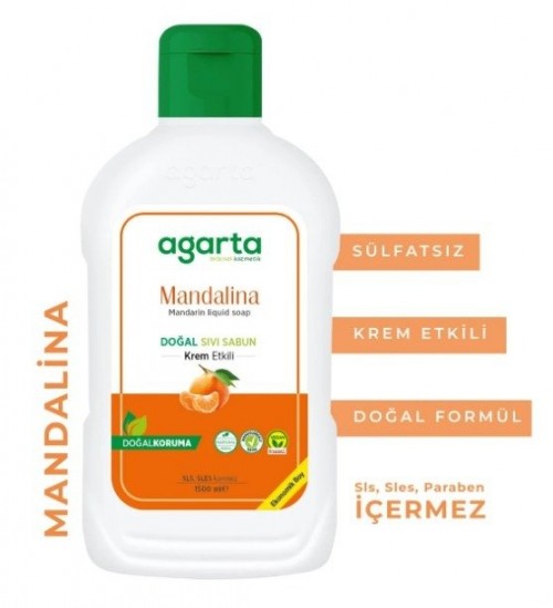 AGARTA 1.500 ML NATURAL LIQUID SOAP MANDARIN*6