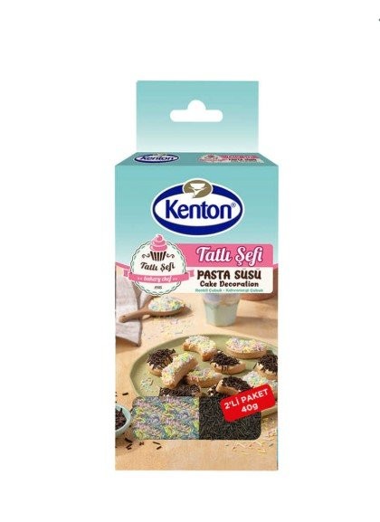 KENTON PASTA SÜSÜ ÇUBUK 2X40GR KAHVERENGİ&RENKLİ*12