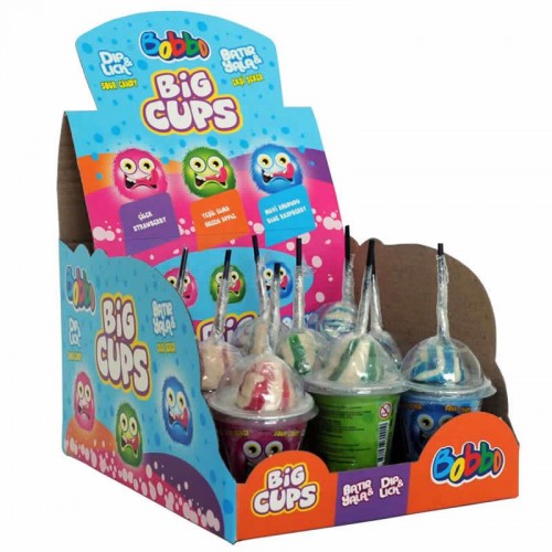 BOBBO BIG CUPS SERT ŞEKER VE EKŞİ TOZ ŞEKER 39 GR*12