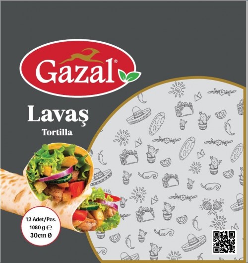 GAZAL TORTILLA 30CM (90GR*12PCS)1080GR*12