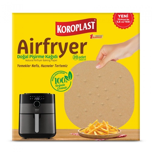 KOROPLAST PAPIER CUISSON NATUREL CROP.AIRFRYER 20 Pièces*12