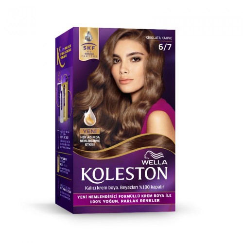 KOLESTON HAIR DYE 6/7 CHOCOLATE BROWN*3