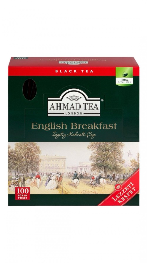 AHMAD TEA GLASS TEA BAGS 100 PACKS BREAKFAST*12 (792)