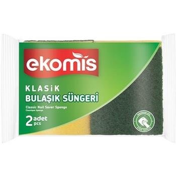 EKOMİS KLASİK YEŞİL SÜNGER 2 Lİ OLUKLU*24