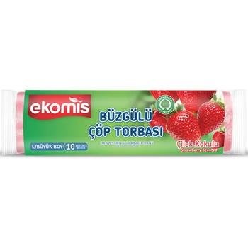 EKOMİS GARBAGE BAG WITH DRAWERS LARGE SIZE STRAWBERRY 10PCS *25