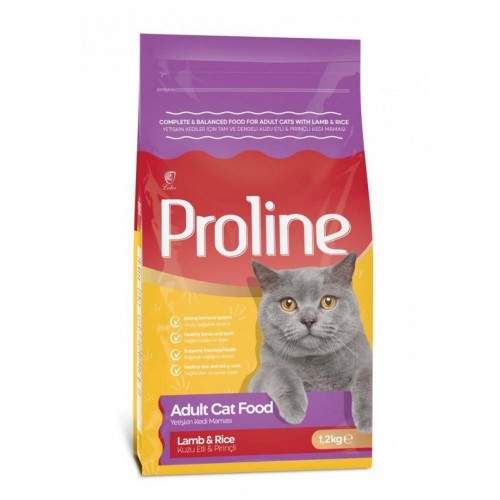 PROLİNE KEDİ MAMASI 1,2 KG KUZU ETLİ*14