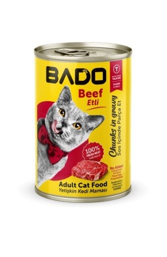 BADO 400 GR YETİŞKİN YAŞ KEDİ MAMASI ETLİ*12