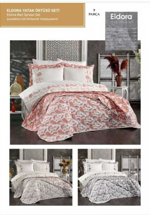ELDORA BED COVER SET 9 PIECES