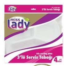 MISS LADY 4-PIECE FOAM PLATE *25