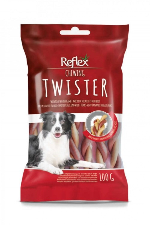 REFLEX DOG REWARD TWISTER CHEW STICK 100 GR*22