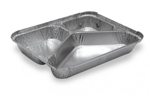 ALUMINUM CONTAINER 3 COMPARTMENTS *1000