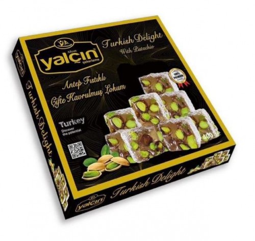 YALÇIN 400 GR A.FIST. ÇİFTE KAVRULMUŞ LOKUM*27