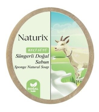 NATURİX 150 GR SÜNGERLİ SABUN KEÇİ SÜTLÜ*24